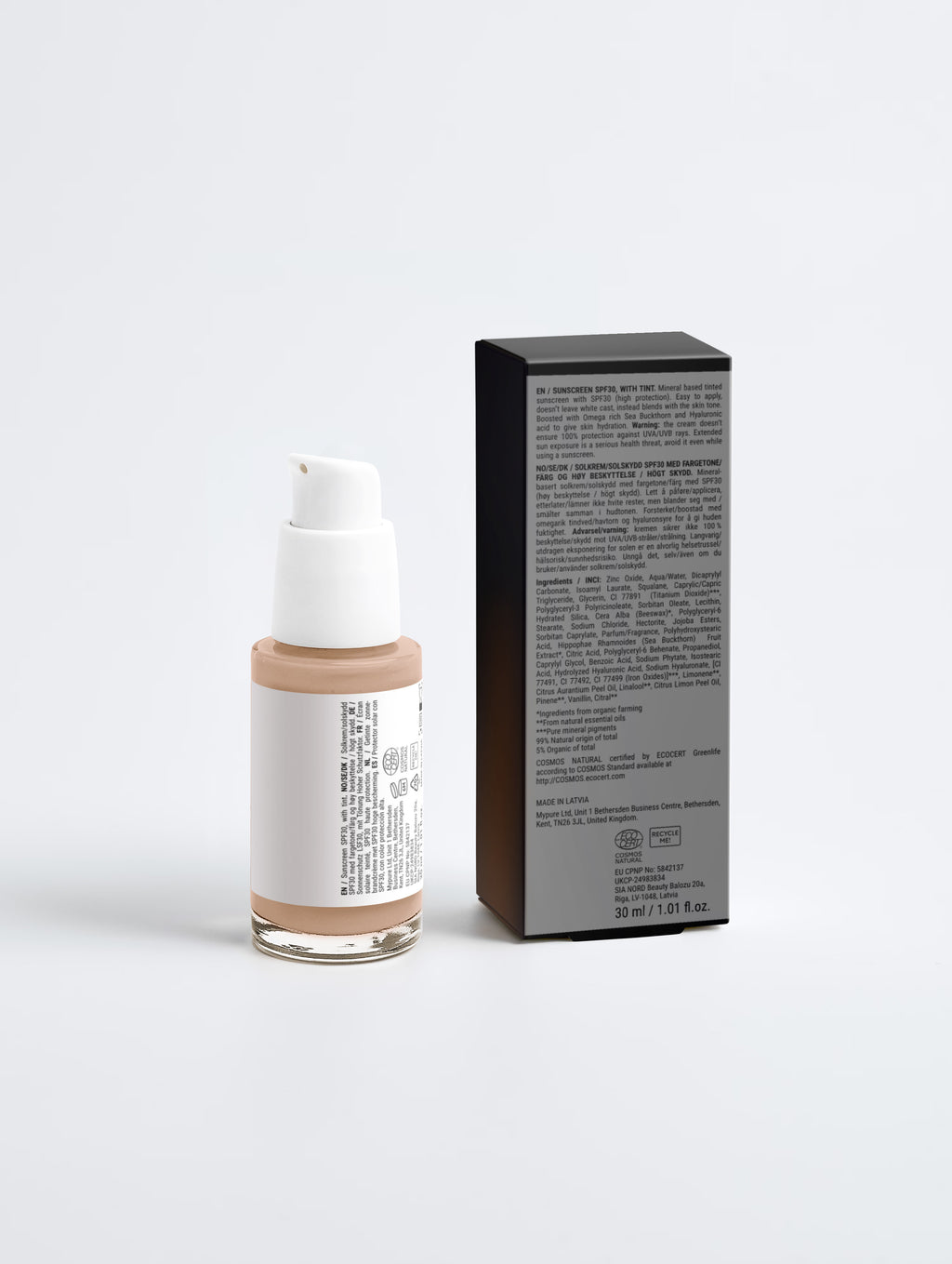 Sunscreen SPF30, with tint
